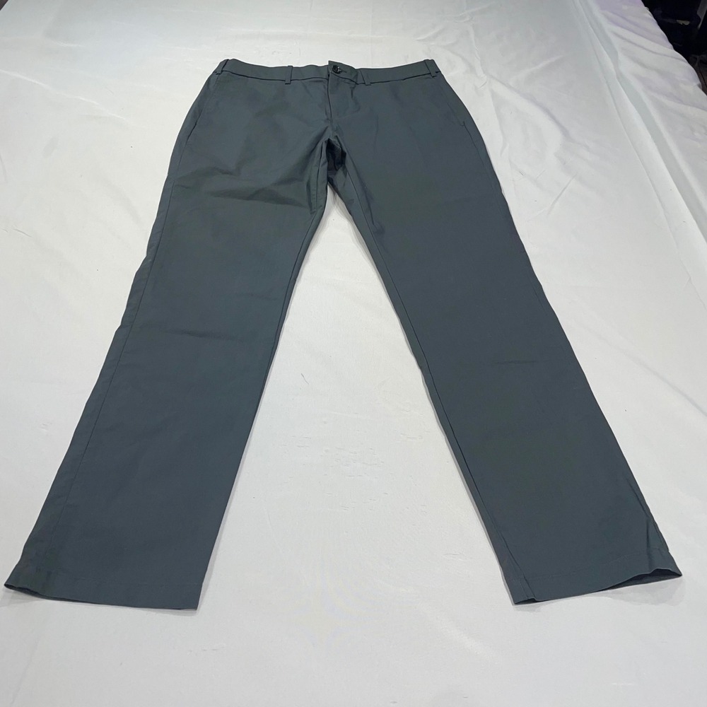 Hill City Mens Everyday Tech Chino Pants Gray 33x32 Slim Straight Stretch Cotton
